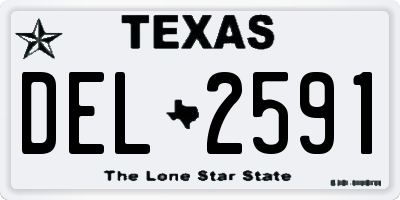TX license plate DEL2591