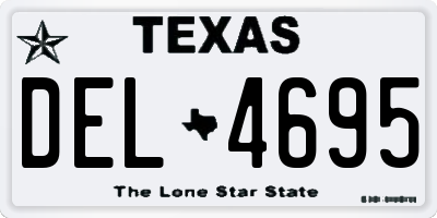 TX license plate DEL4695