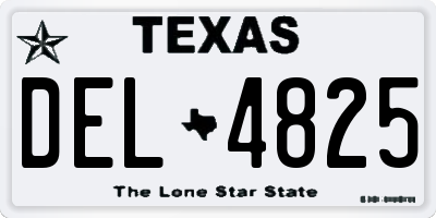 TX license plate DEL4825