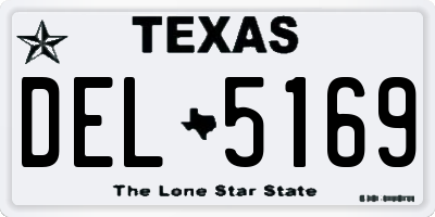TX license plate DEL5169