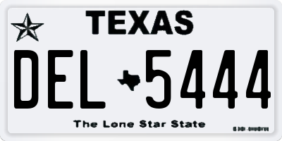 TX license plate DEL5444