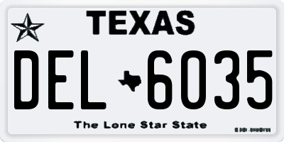 TX license plate DEL6035