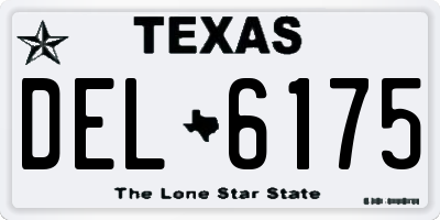TX license plate DEL6175