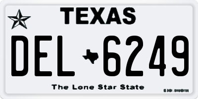 TX license plate DEL6249