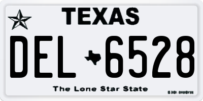 TX license plate DEL6528