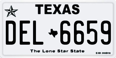 TX license plate DEL6659