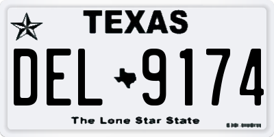 TX license plate DEL9174