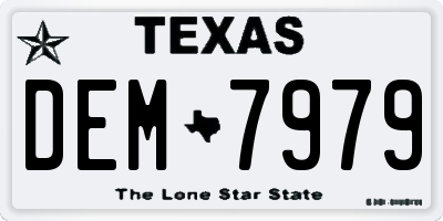 TX license plate DEM7979