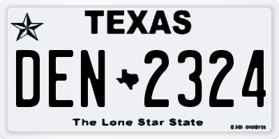 TX license plate DEN2324