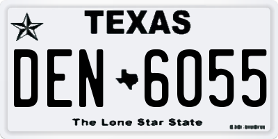 TX license plate DEN6055