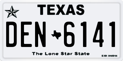 TX license plate DEN6141