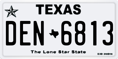 TX license plate DEN6813