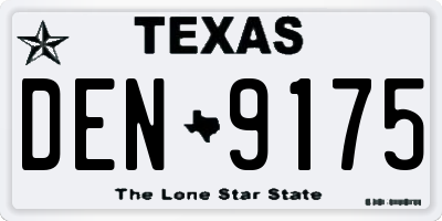 TX license plate DEN9175
