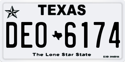 TX license plate DEO6174