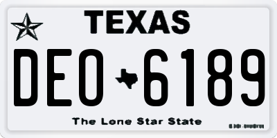 TX license plate DEO6189