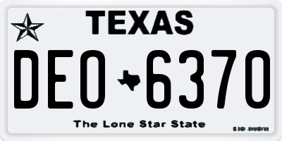 TX license plate DEO6370