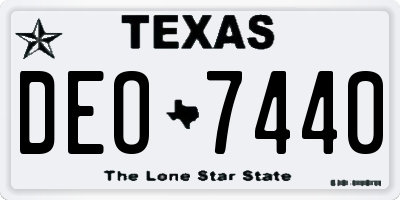 TX license plate DEO7440