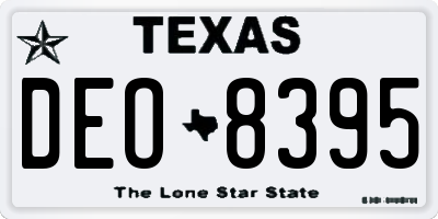TX license plate DEO8395