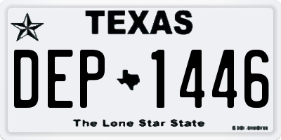 TX license plate DEP1446