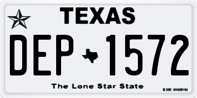 TX license plate DEP1572