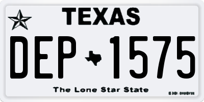 TX license plate DEP1575