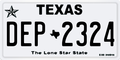 TX license plate DEP2324