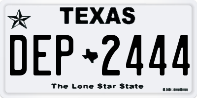 TX license plate DEP2444