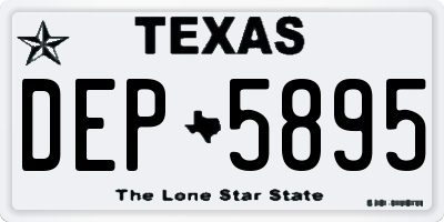 TX license plate DEP5895