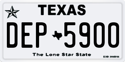 TX license plate DEP5900