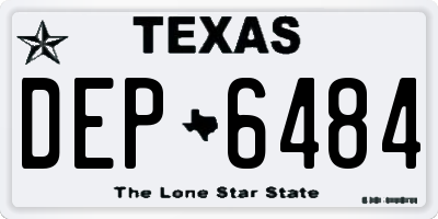 TX license plate DEP6484