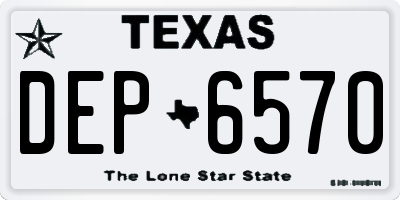 TX license plate DEP6570