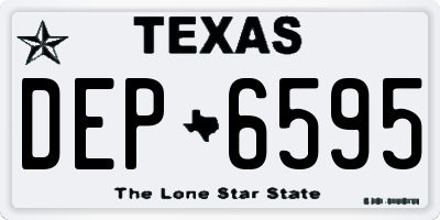 TX license plate DEP6595