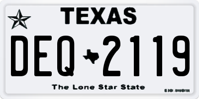 TX license plate DEQ2119