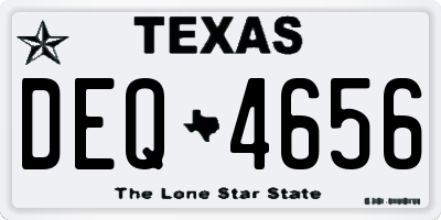 TX license plate DEQ4656