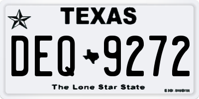 TX license plate DEQ9272