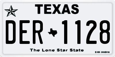 TX license plate DER1128