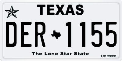 TX license plate DER1155