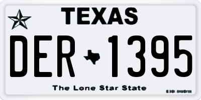 TX license plate DER1395