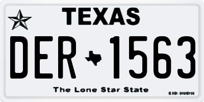 TX license plate DER1563