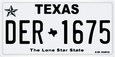 TX license plate DER1675