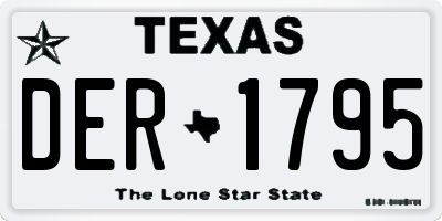 TX license plate DER1795