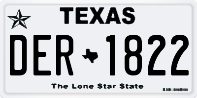 TX license plate DER1822