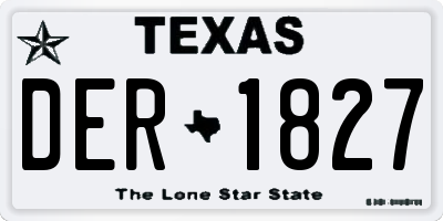 TX license plate DER1827