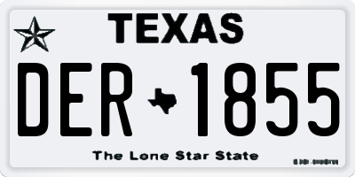 TX license plate DER1855