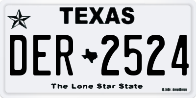 TX license plate DER2524