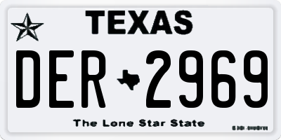 TX license plate DER2969