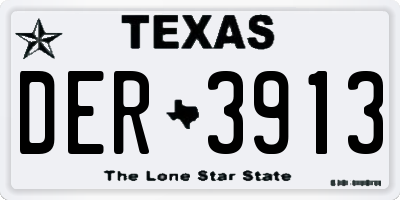 TX license plate DER3913