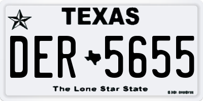TX license plate DER5655