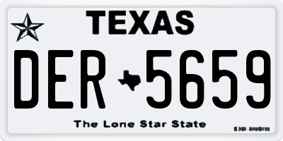 TX license plate DER5659