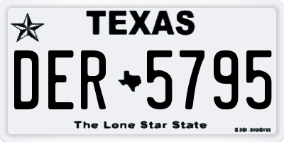 TX license plate DER5795